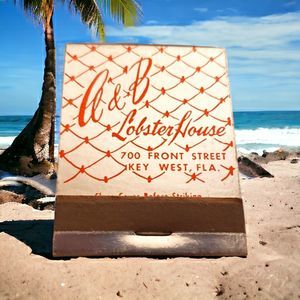Vintage A&B Lobster House Unstruck Matchbook Collectible Key West Florida